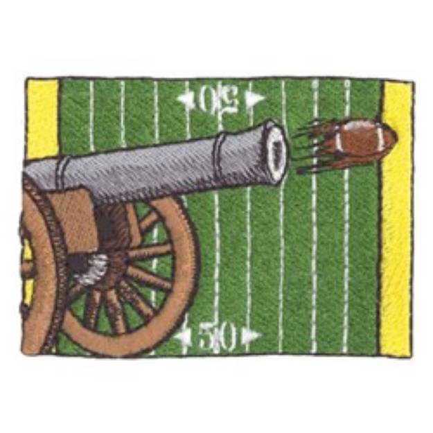 Picture of Football Cannon Machine Embroidery Design