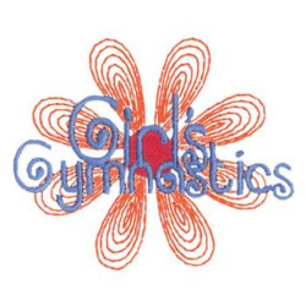 Picture of Girls Gymnastics Machine Embroidery Design