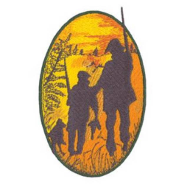 Picture of Hunting Together Machine Embroidery Design