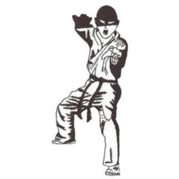 Picture of Martial Arts Stance Machine Embroidery Design