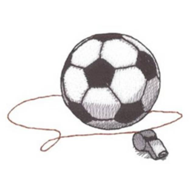 Picture of Ball With Whistle Machine Embroidery Design