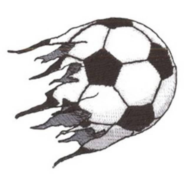 Picture of Shredded Soccerball Machine Embroidery Design