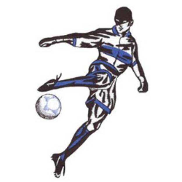 Picture of Soccer Player Machine Embroidery Design