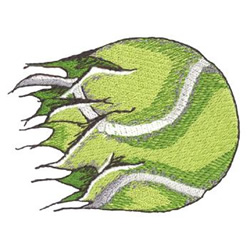 Ripped Tennis Ball Machine Embroidery Design