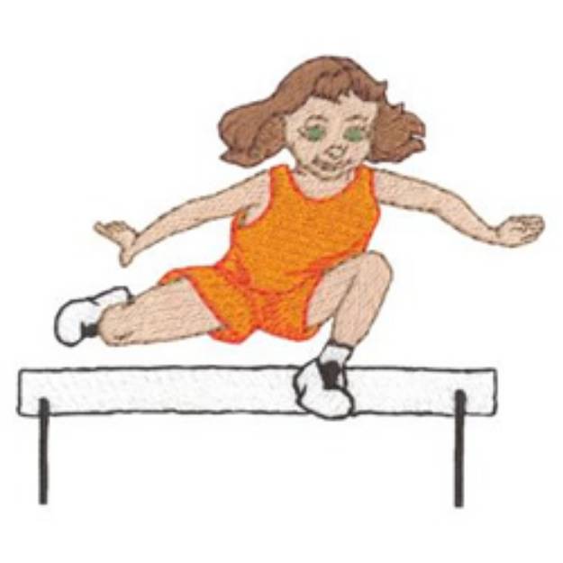Picture of Girls Hurdles Machine Embroidery Design