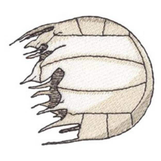 Picture of Shredded Volleyball Machine Embroidery Design