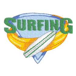 Surfing Machine Embroidery Design