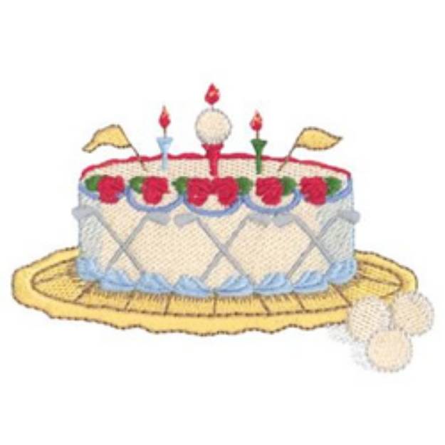 Picture of Golfers Birthday Machine Embroidery Design