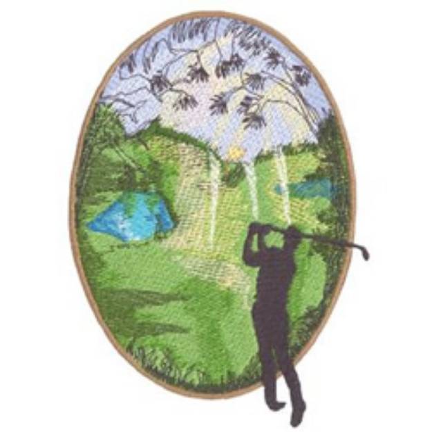 Picture of Paradise Golfer Machine Embroidery Design
