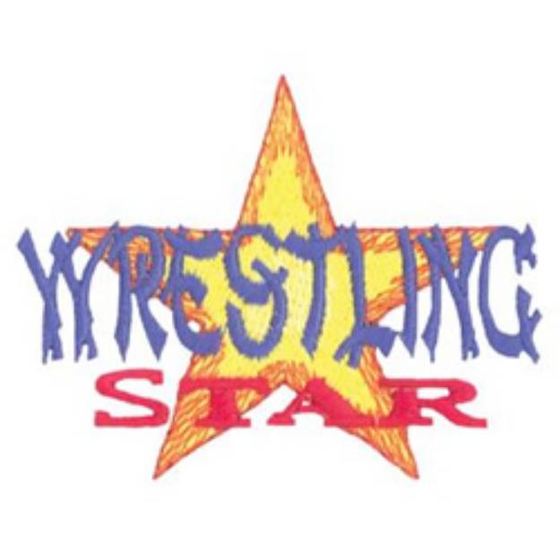 Picture of Wrestling Star Machine Embroidery Design