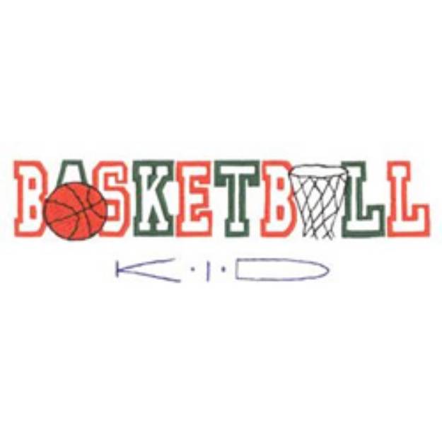 Picture of Basketball Kid Machine Embroidery Design
