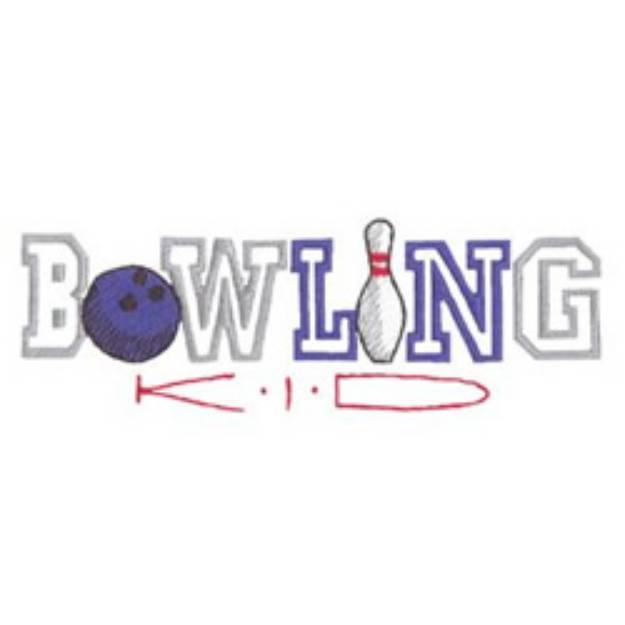 Picture of Bowling Kid Machine Embroidery Design