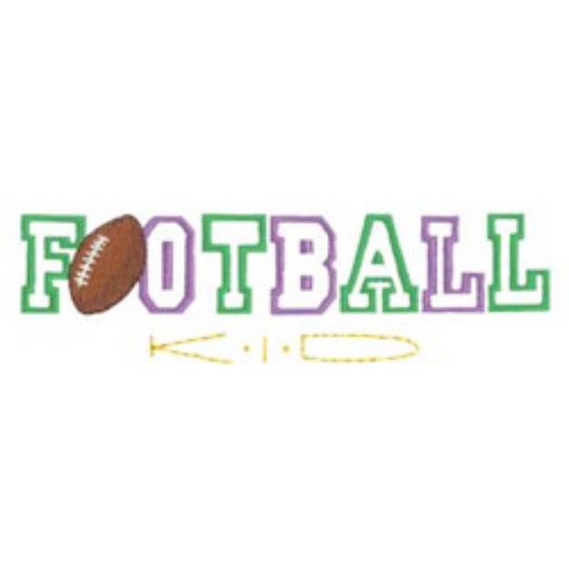 Picture of Football Kid Machine Embroidery Design