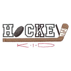 Hockey Kid Machine Embroidery Design