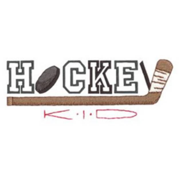 Picture of Hockey Kid Machine Embroidery Design