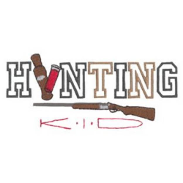 Picture of Hunting Kid Machine Embroidery Design