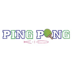 Ping Pong Kid Machine Embroidery Design