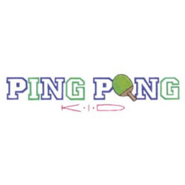 Picture of Ping Pong Kid Machine Embroidery Design