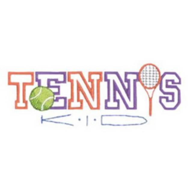 Picture of Tennis Kid Machine Embroidery Design