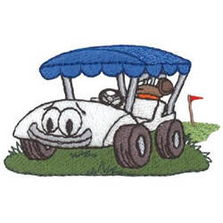 Golf Cart Machine Embroidery Design