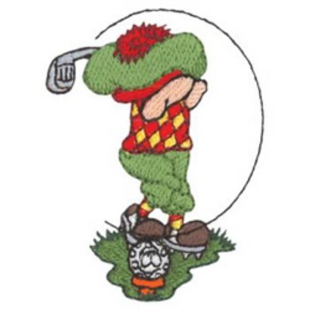 Picture of Missed Golf Ball Machine Embroidery Design
