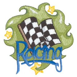 Racing Machine Embroidery Design