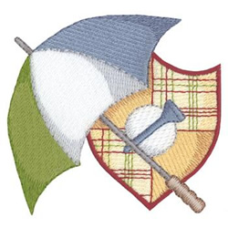 Golf Umbrella Machine Embroidery Design
