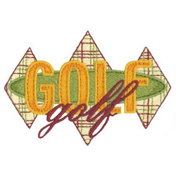 Golf Motif Machine Embroidery Design