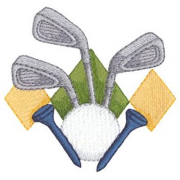 Picture of Golfing Design Machine Embroidery Design