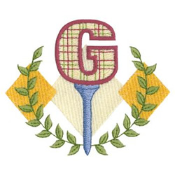 Golf Tee Crest Machine Embroidery Design