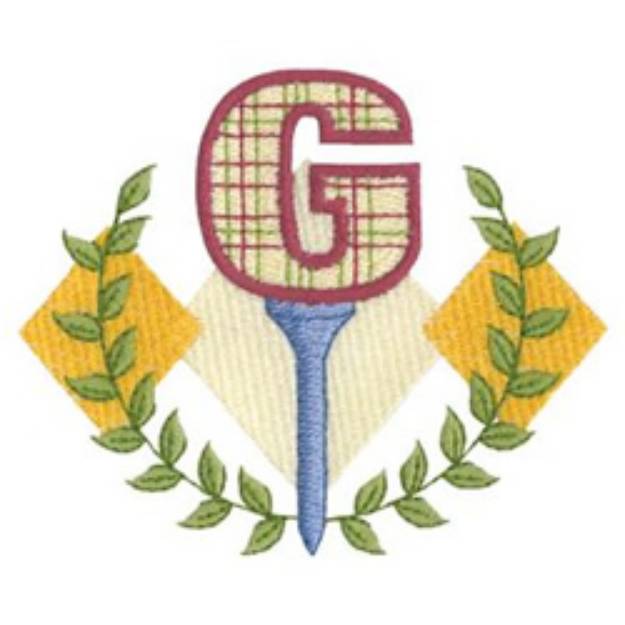 Picture of Golf Tee Crest Machine Embroidery Design