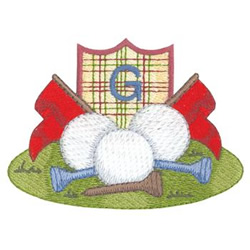 Golf Crest Machine Embroidery Design