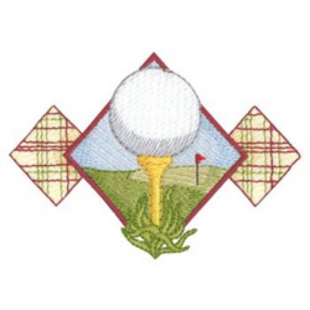 Picture of Ball On Tee Machine Embroidery Design