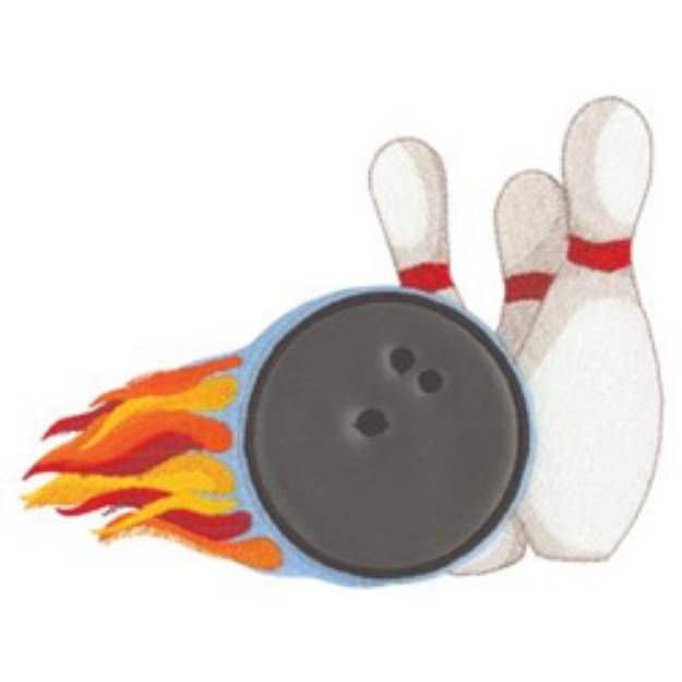 Picture of Bowling Applique Machine Embroidery Design