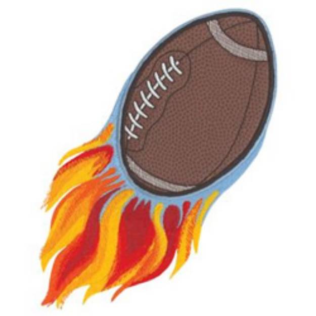 Picture of Football Applique Machine Embroidery Design
