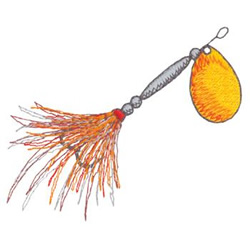 Spinning Lure Machine Embroidery Design
