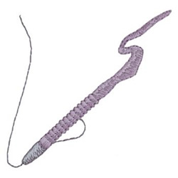 Rigged Worm Machine Embroidery Design