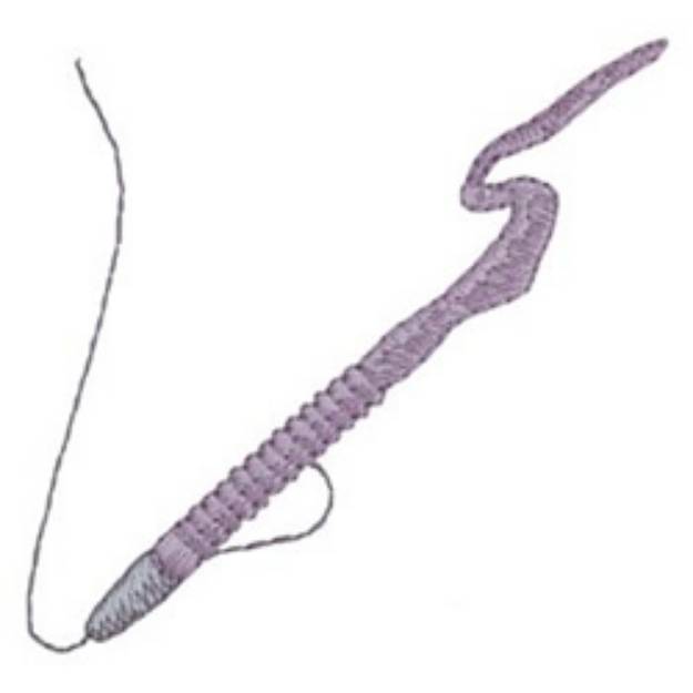 Picture of Rigged Worm Machine Embroidery Design