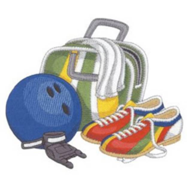 Picture of Bowling Gear Machine Embroidery Design