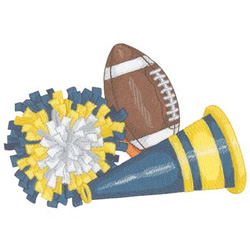 Football Cheerleader Machine Embroidery Design