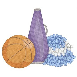 Basketball Cheerleader Machine Embroidery Design