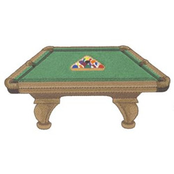 Pool Table Machine Embroidery Design