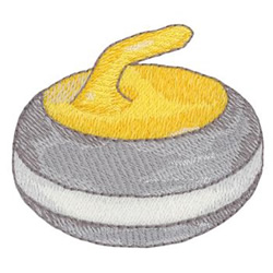 Curling Stone Machine Embroidery Design