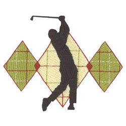 Golf Argyle Machine Embroidery Design