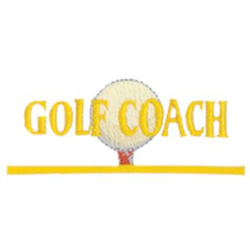 Golf Coach Machine Embroidery Design
