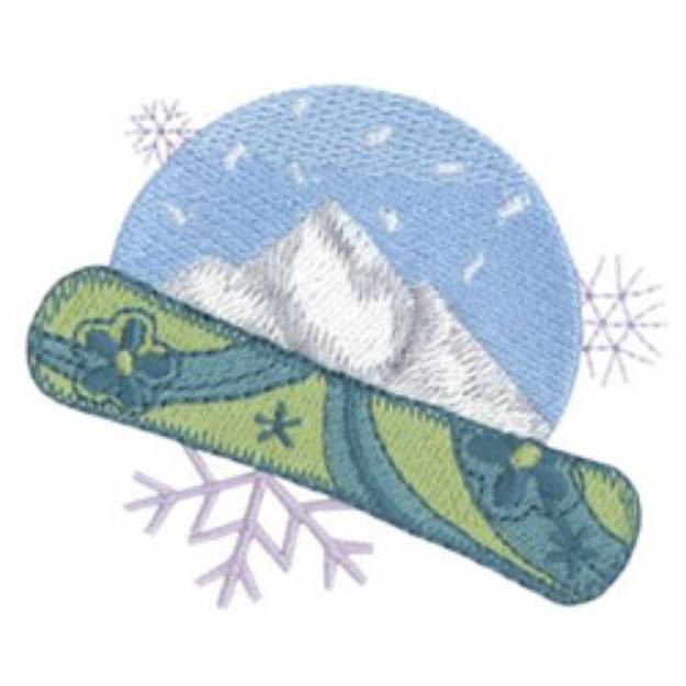 Picture of Snowboard Machine Embroidery Design