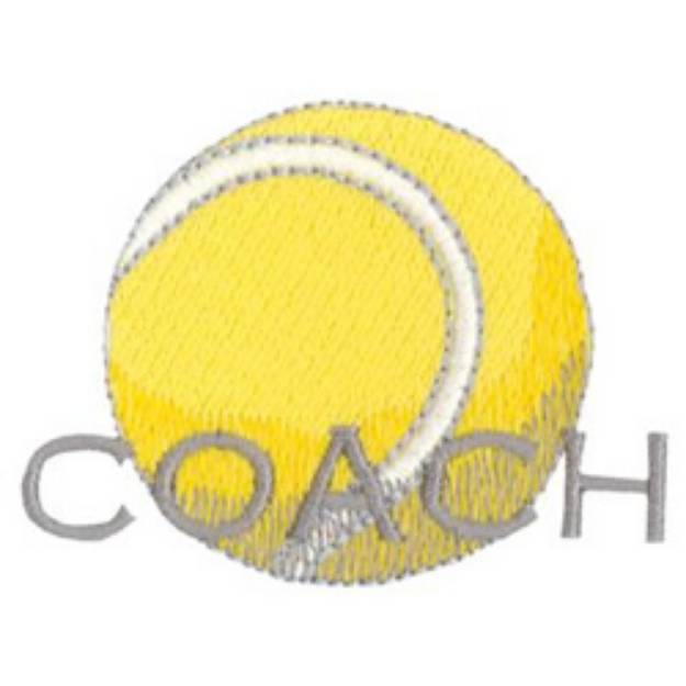 Picture of Tennis Coach Machine Embroidery Design