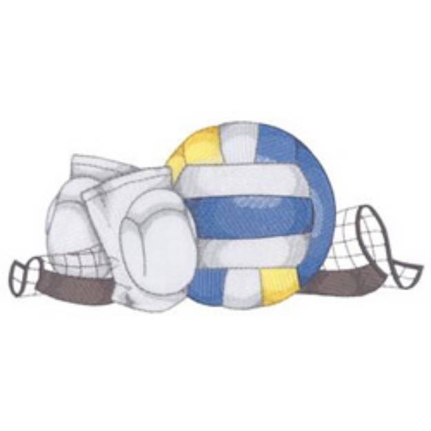 Picture of Volleyball Gear Machine Embroidery Design