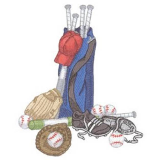 Picture of Baseball Gear Machine Embroidery Design