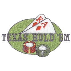 Texas Hold Em Machine Embroidery Design